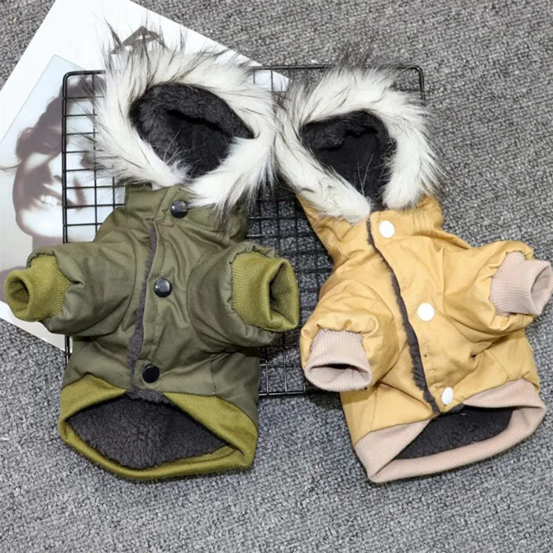 Dog Clothes Winter Puppy Pet Dog Coat Jacket for Small Medium Dogs Thicken Warm Chihuahua Yorkies Hoodie Pets Clothing