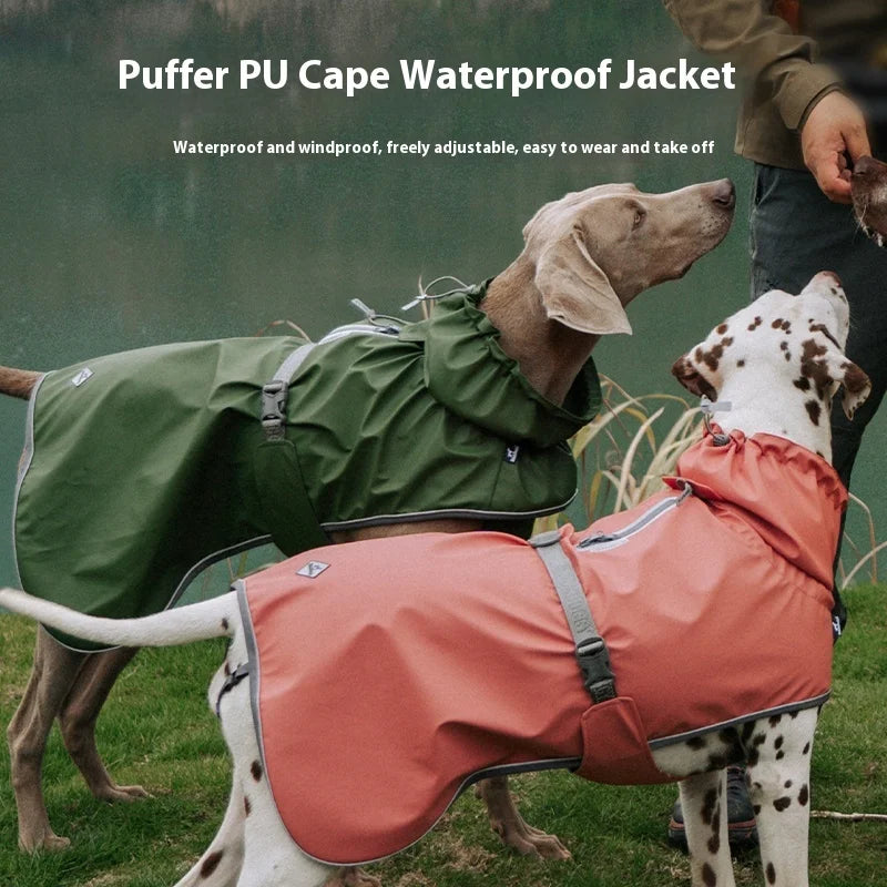 Blackdoggy Pet Series Halloween Outdoor Dog Walking Cloak Raincoat Puffer Jacket for Medium Large Dogs New Year'S Classics For
