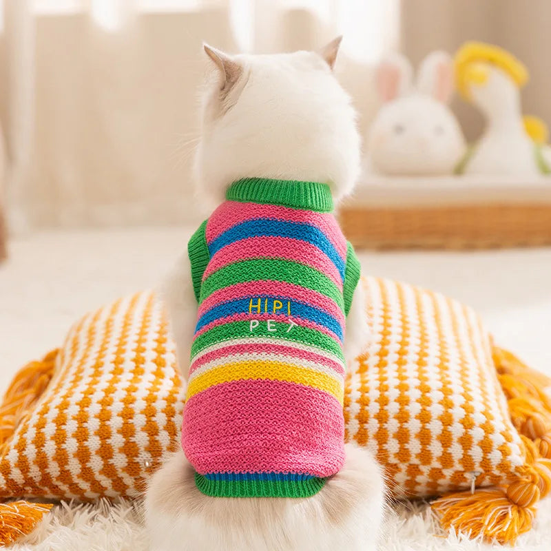 Warm Dog Sweaters for Small Medium Dogs Cats Vest Chihuahua Clothes Pug French Bulldog Costumes Puppy Winter Coat Clothes