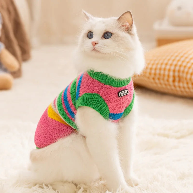 Warm Dog Sweaters for Small Medium Dogs Cats Vest Chihuahua Clothes Pug French Bulldog Costumes Puppy Winter Coat Clothes