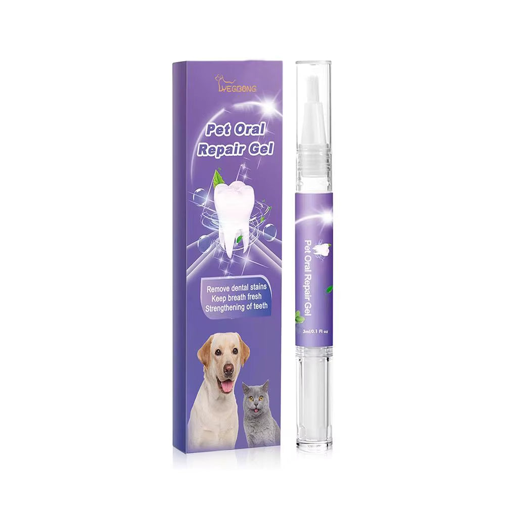 Pet Oral Repair Gel Tooth Repair Teeth Brushing Cleaner Natural Dog Toothpaste Gel for Kitten Dogs Cats Breath Freshener Gel