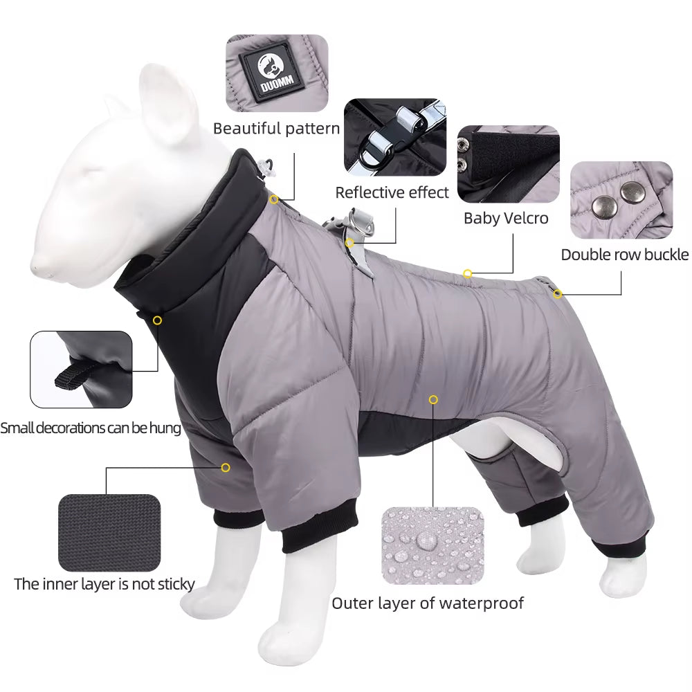 Autumn Winter Pet Dog Jacket Coat for Small Medium Dogs Cats Windproof Warm Puppy Clothing Reflective Cat Clothing Pug Bulldog