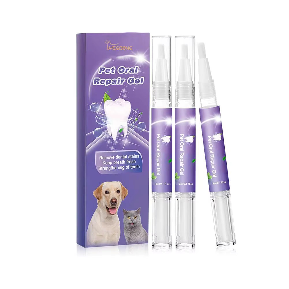 Pet Oral Repair Gel Tooth Repair Teeth Brushing Cleaner Natural Dog Toothpaste Gel for Kitten Dogs Cats Breath Freshener Gel