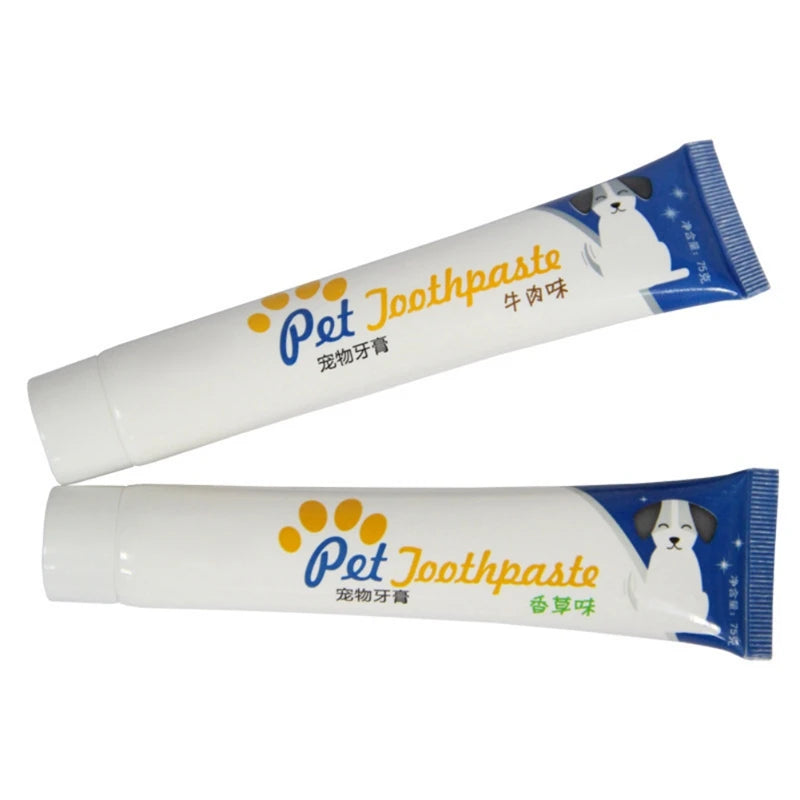 Pet Teeth Cleaning Supplies,Dog Healthy Edible Toothpaste for Oral Cleaning and Care Pets Teeth Brush Toothpaste