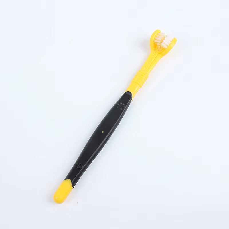 3-Sided Pet Toothbrush Dog Plastic Toothbrush Removing Bad Breath Tartar Cleaning Mouth Pet Dental Care Cat Cleaning Mouth