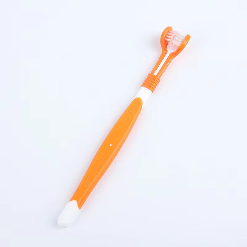 3-Sided Pet Toothbrush Dog Plastic Toothbrush Removing Bad Breath Tartar Cleaning Mouth Pet Dental Care Cat Cleaning Mouth